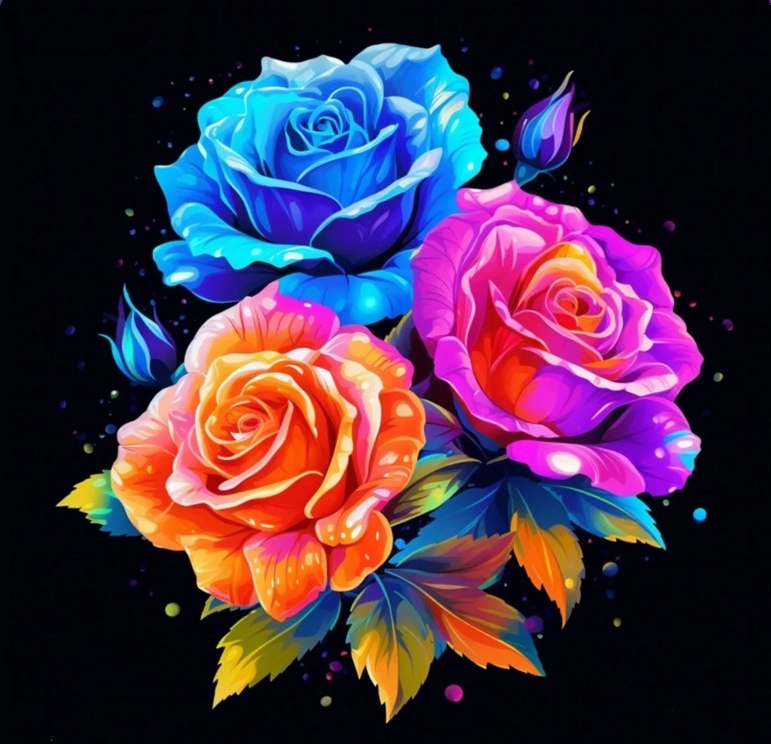 Цветы - цветы, яркая, черная - оригинал