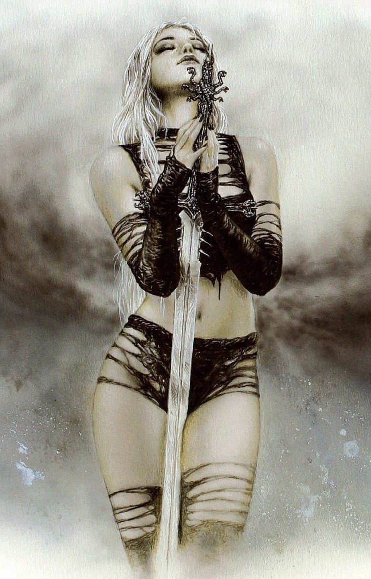 Девушка с мечем 2 - меч девушка воин - оригинал