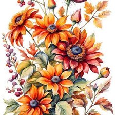 Оригинал схемы вышивки «цветы» (№2759460)