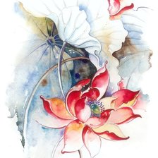 Схема вышивки «Цветы акварелью»
