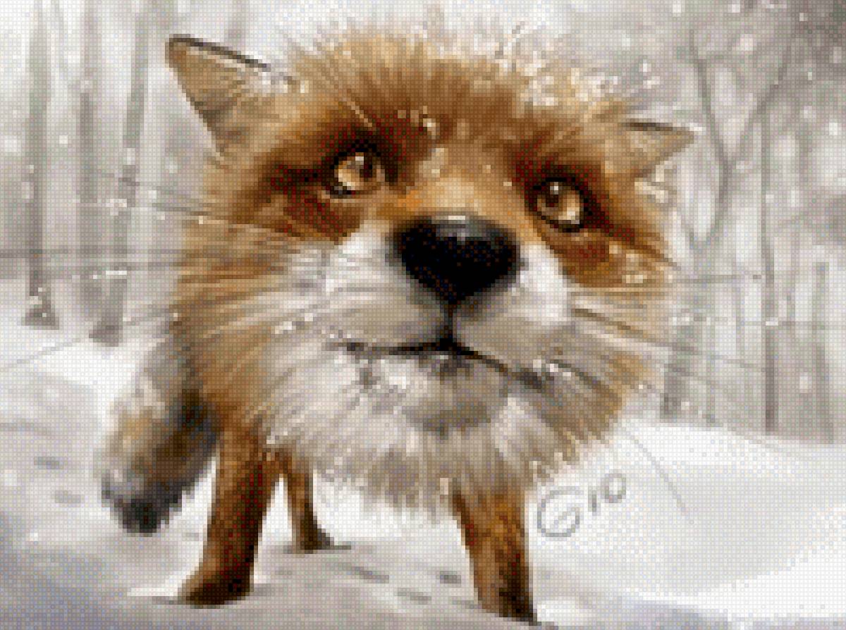 любопытный нос - лиса - предпросмотр