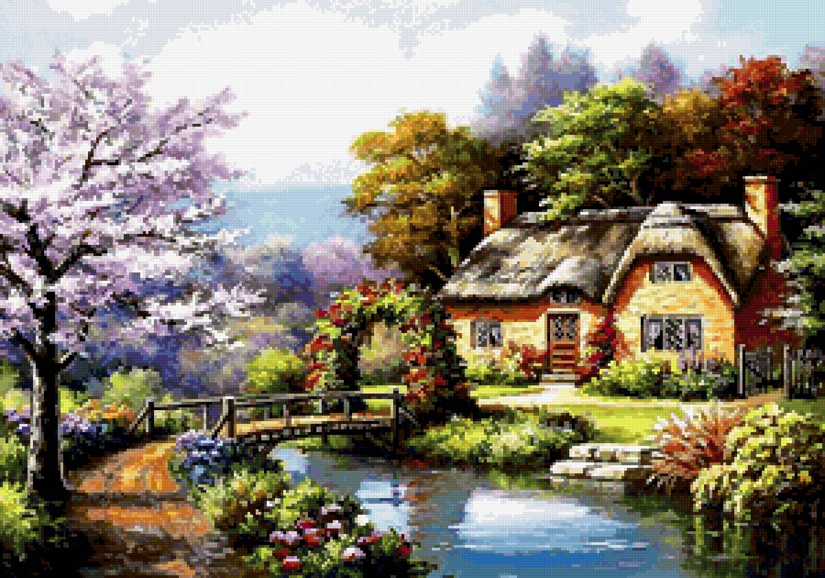 деревенский пейзаж - предпросмотр