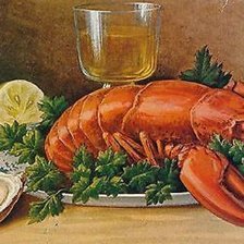 натюрморт с омаром