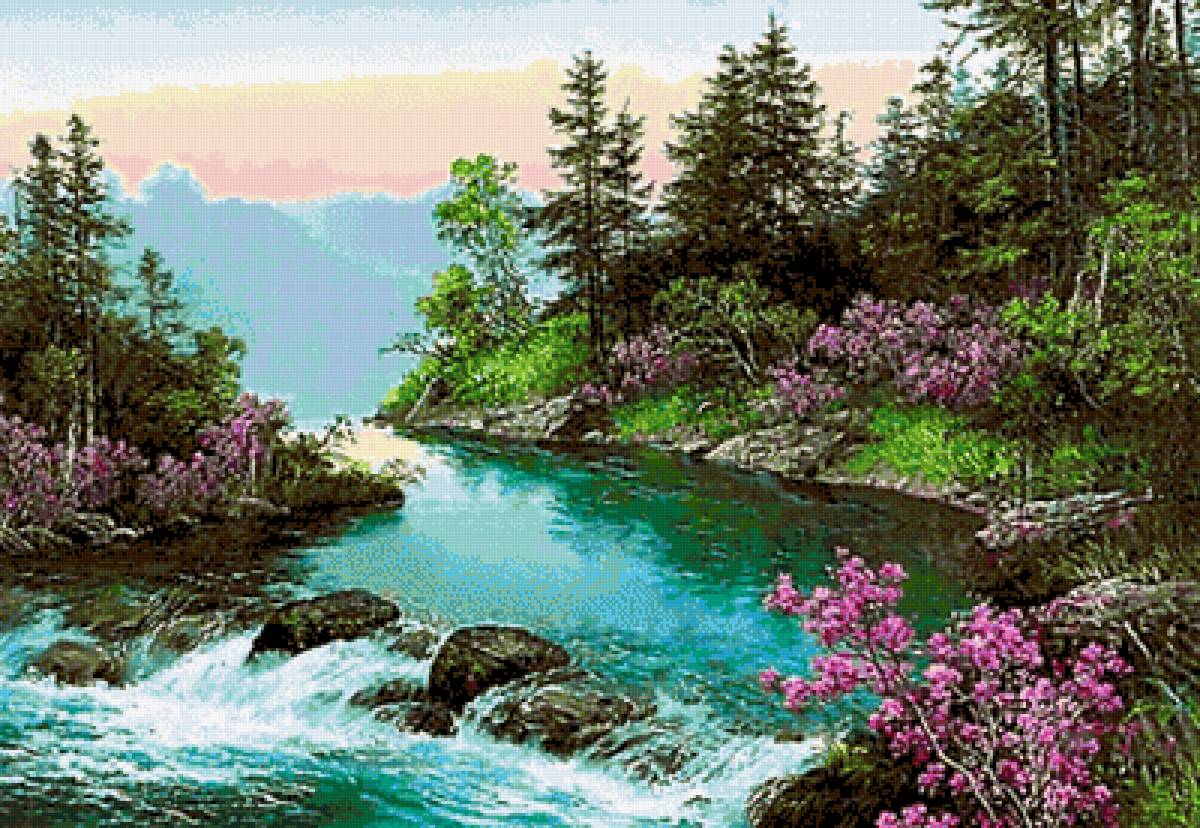 Cascada Krif 2332 - пейзаж, река - предпросмотр