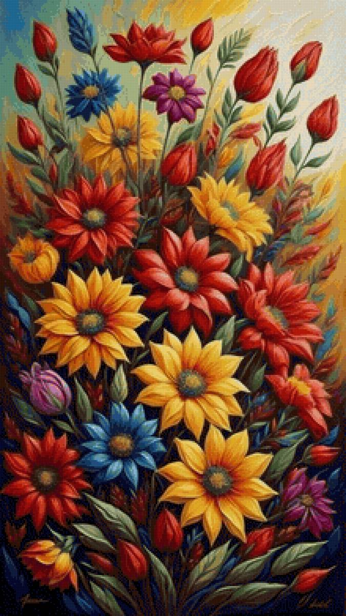 Букет - букет, цветы, поле - предпросмотр