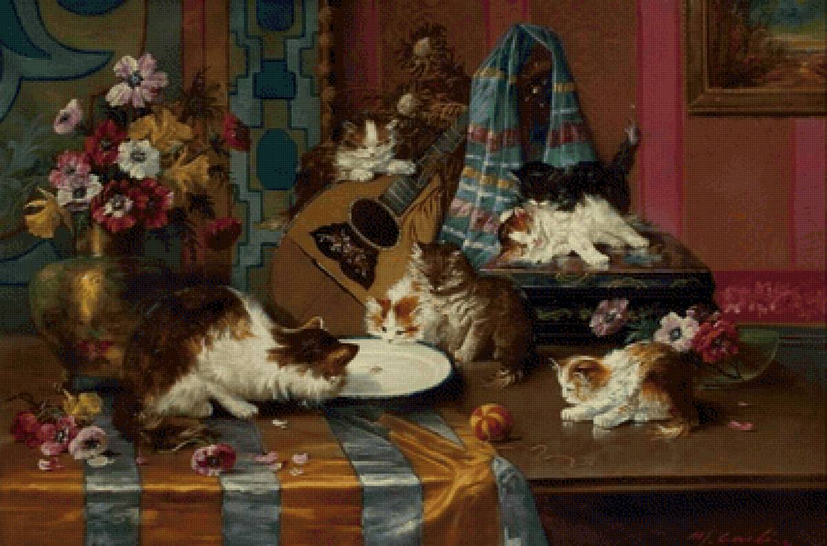 Котята. Макс Альберт Карлье - художники - предпросмотр