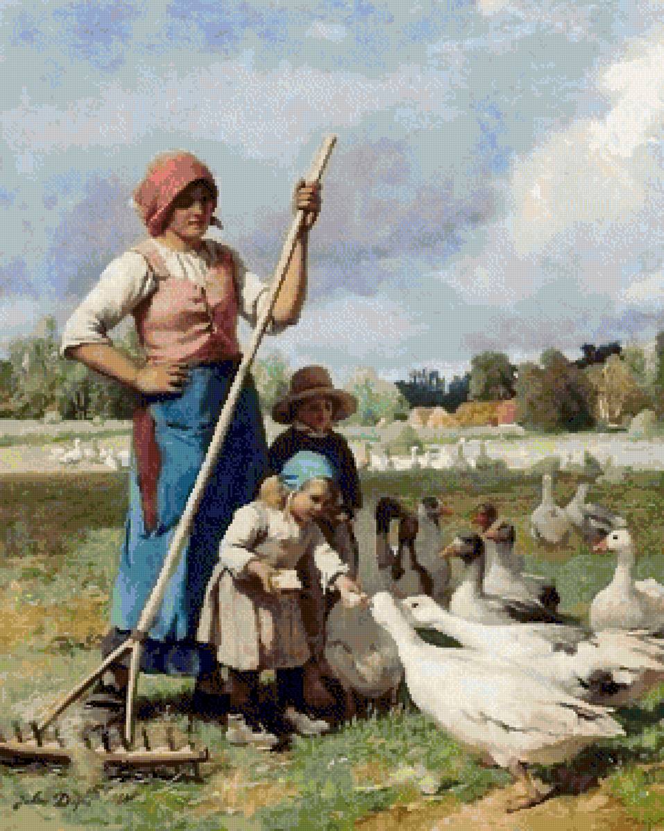 Feeding the ducks - предпросмотр