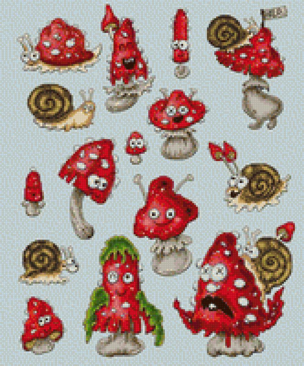 Мухоморы - предпросмотр