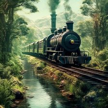 Схема вышивки «Паровоз»