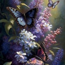 Схема вышивки «Бабочки»