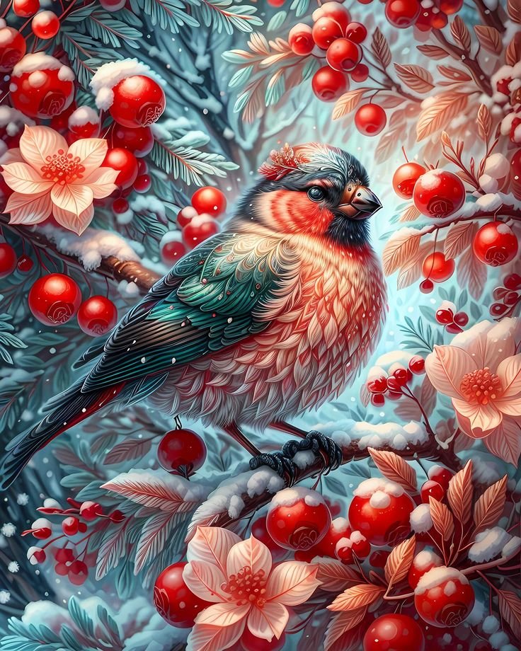 птица - арт - оригинал