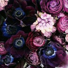 Схема вышивки «Фиолетовый букет, цветы, фиолетовый»