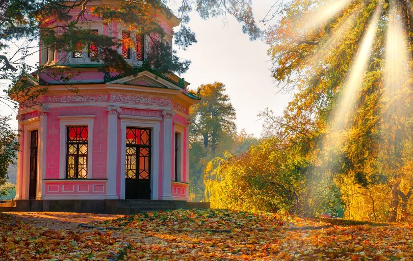Розовый павильон - умань, софиевка, парк, беседка - оригинал