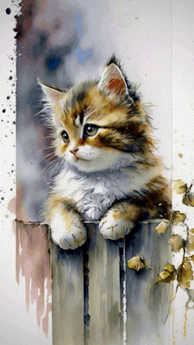 Милый котёнок - художники - предпросмотр