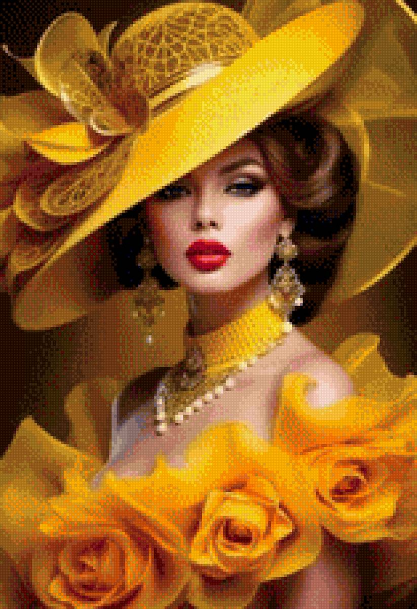 Дама в шляпе - предпросмотр