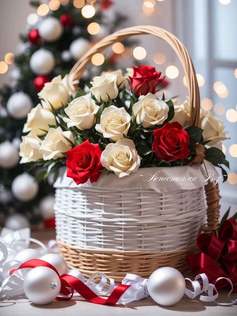 Новогодний подарок🎁 - новый год, цветы, розы - оригинал
