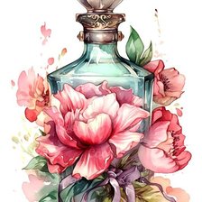 Схема вышивки «Цветы акварель розовые»