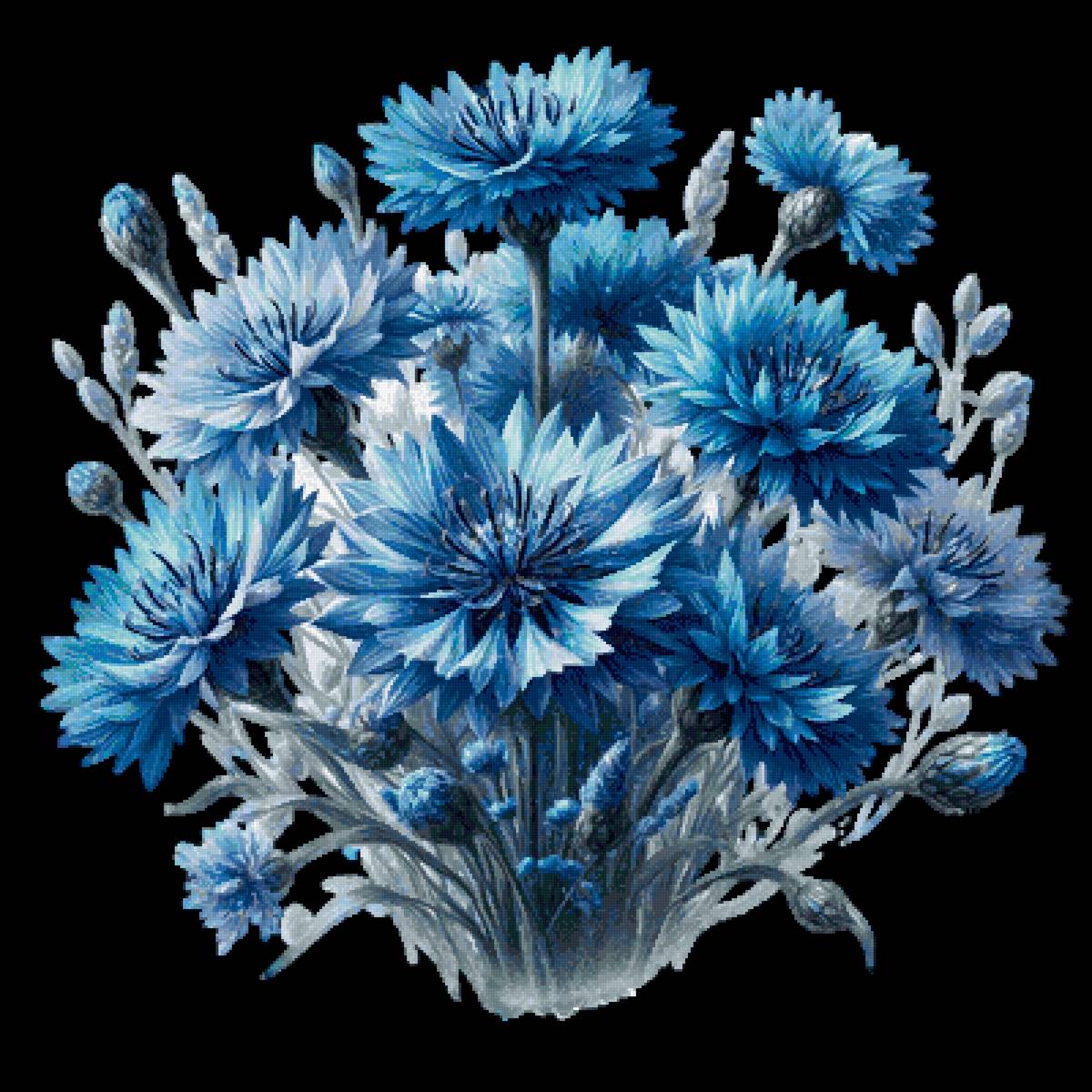 Васильки - цветы - предпросмотр