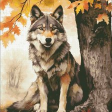 Схема вышивки «Волк»