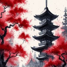 Схема вышивки «Моя Япония»