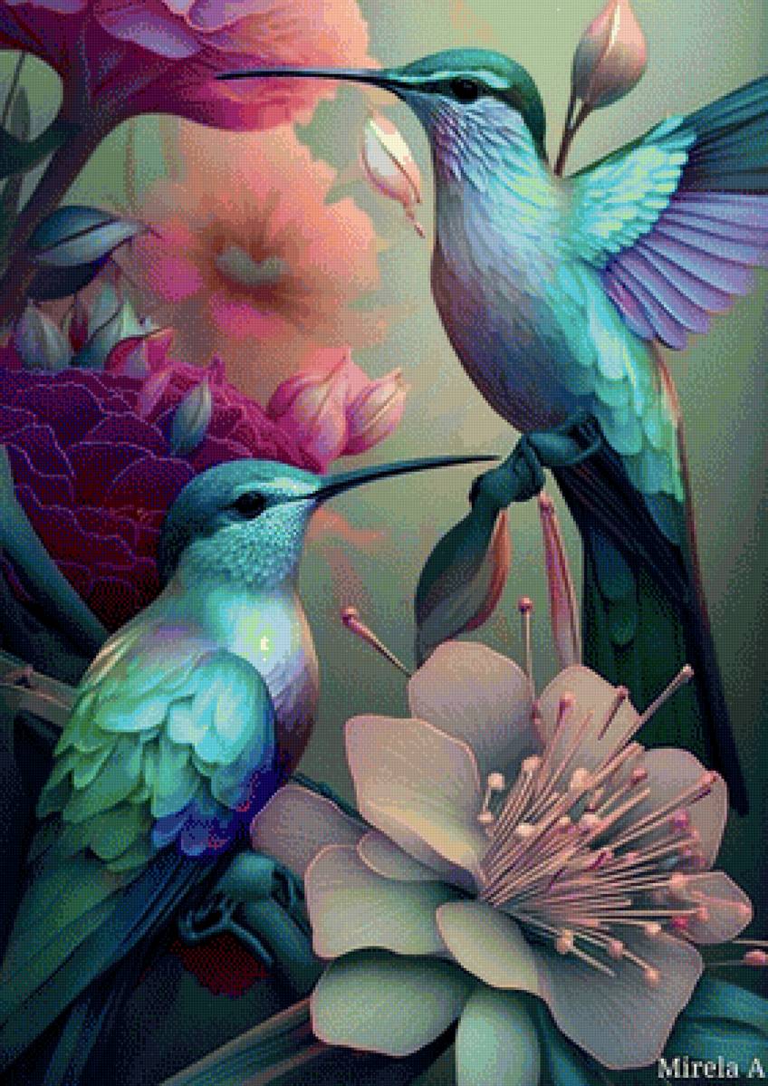 Колибри - птицы - предпросмотр