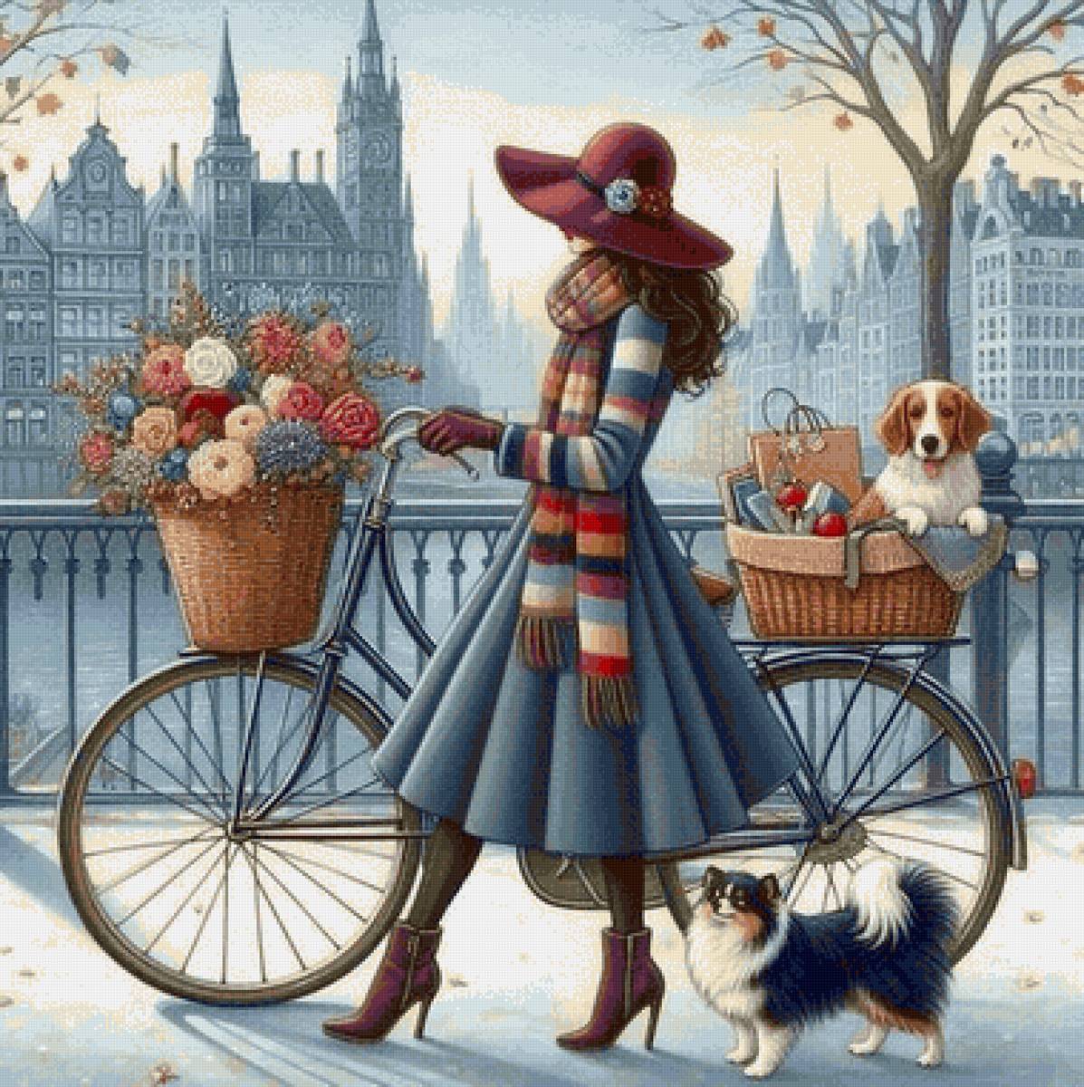 Прогулка - девушка, осень, прогулка - предпросмотр