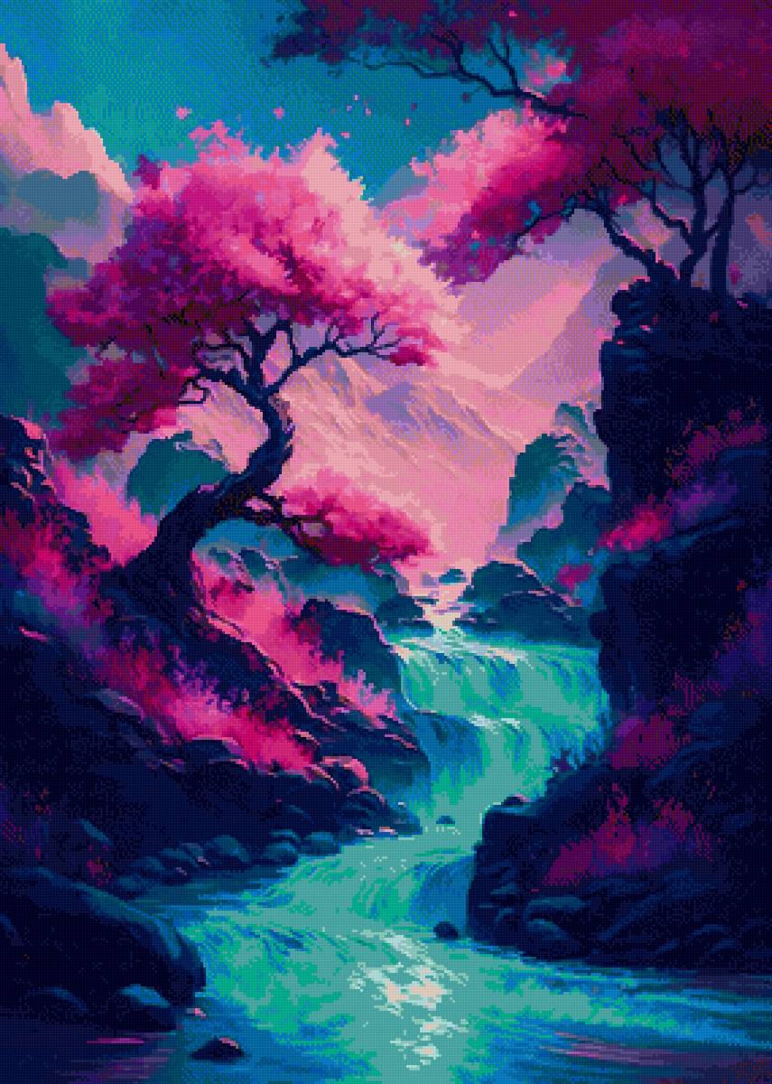 сакура водопад - предпросмотр