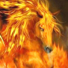 Схема вышивки «конь в огне»