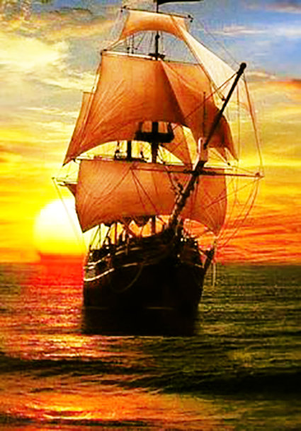 парусник10 - корабль, море - оригинал