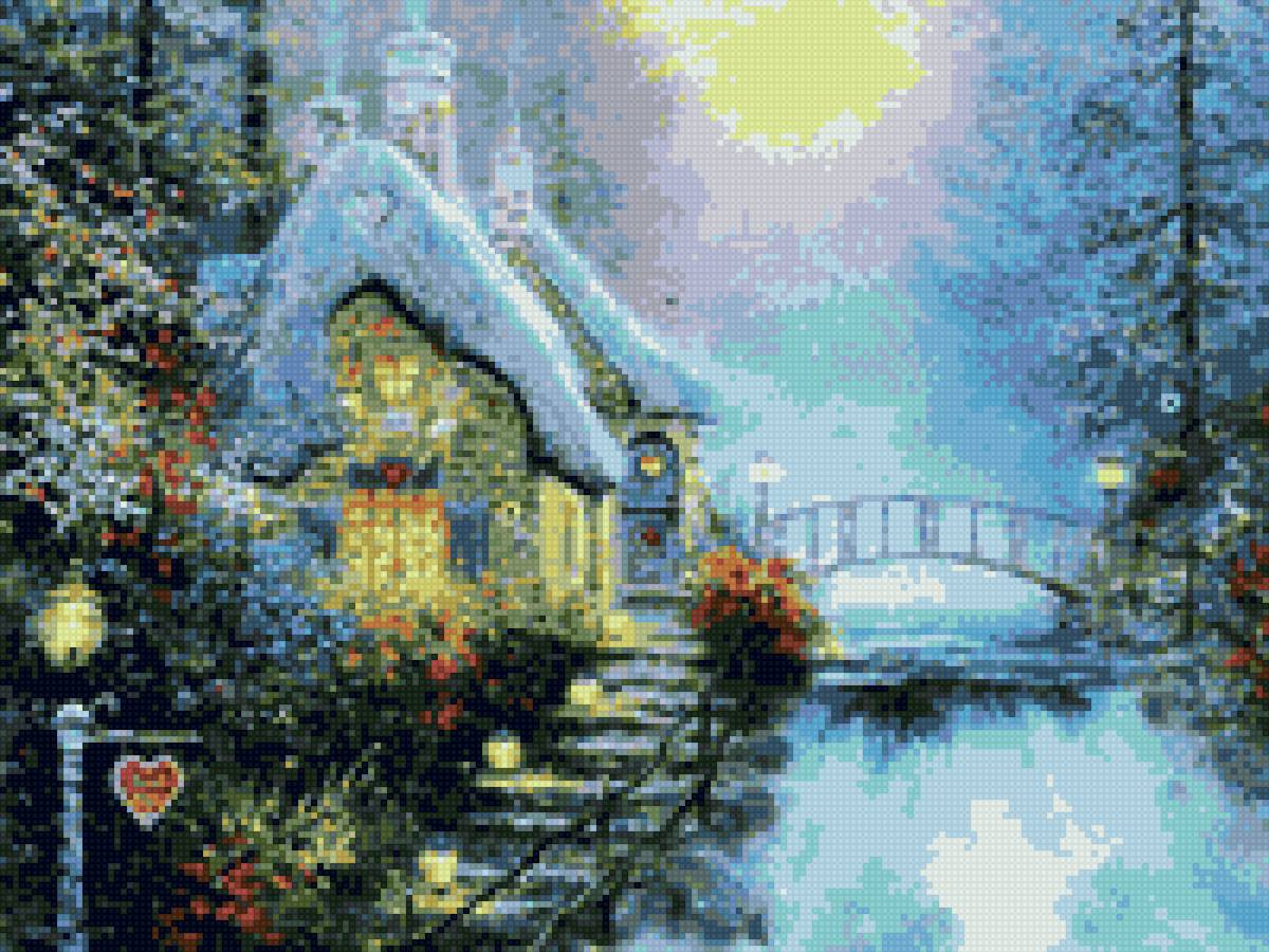 милый дом1 - дом. зима, пейзаж - предпросмотр