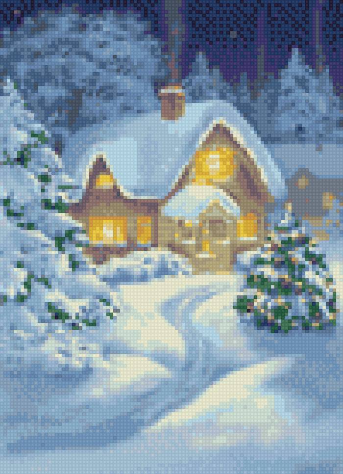 милый дом зима - пейзаж, дом. зима - предпросмотр