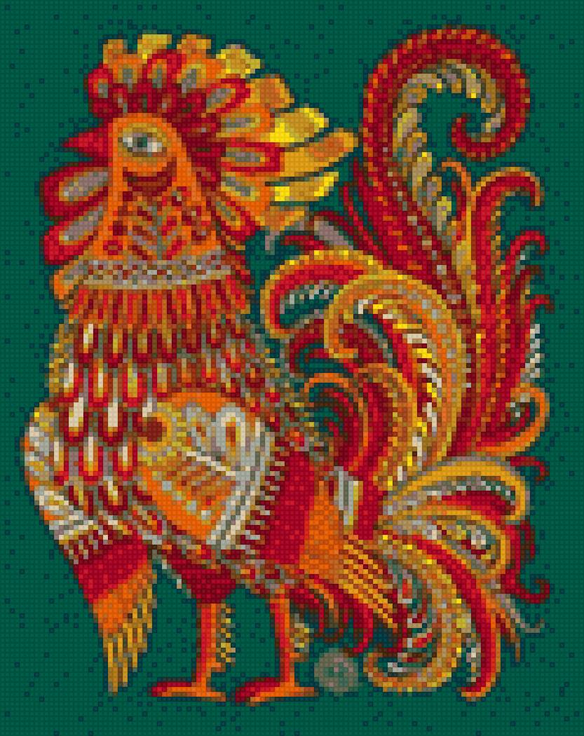 петух6 - птицы - предпросмотр