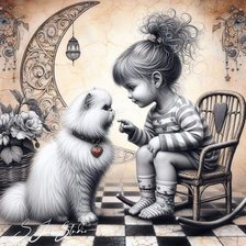 Схема вышивки «Мы с тобой друзья!!!»