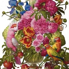 Схема вышивки «rosas»