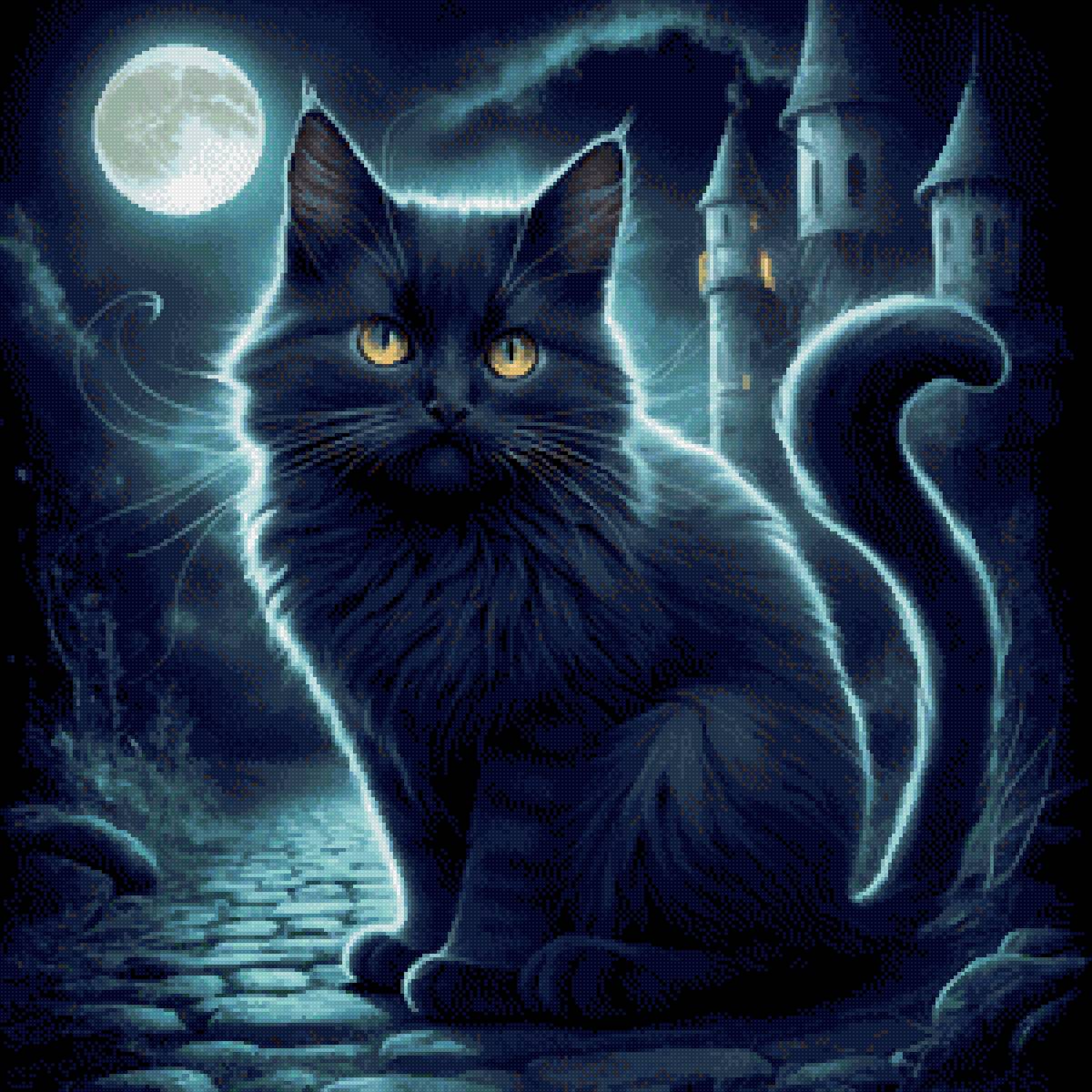 волшебный кот - кот, волшебство, магия - предпросмотр