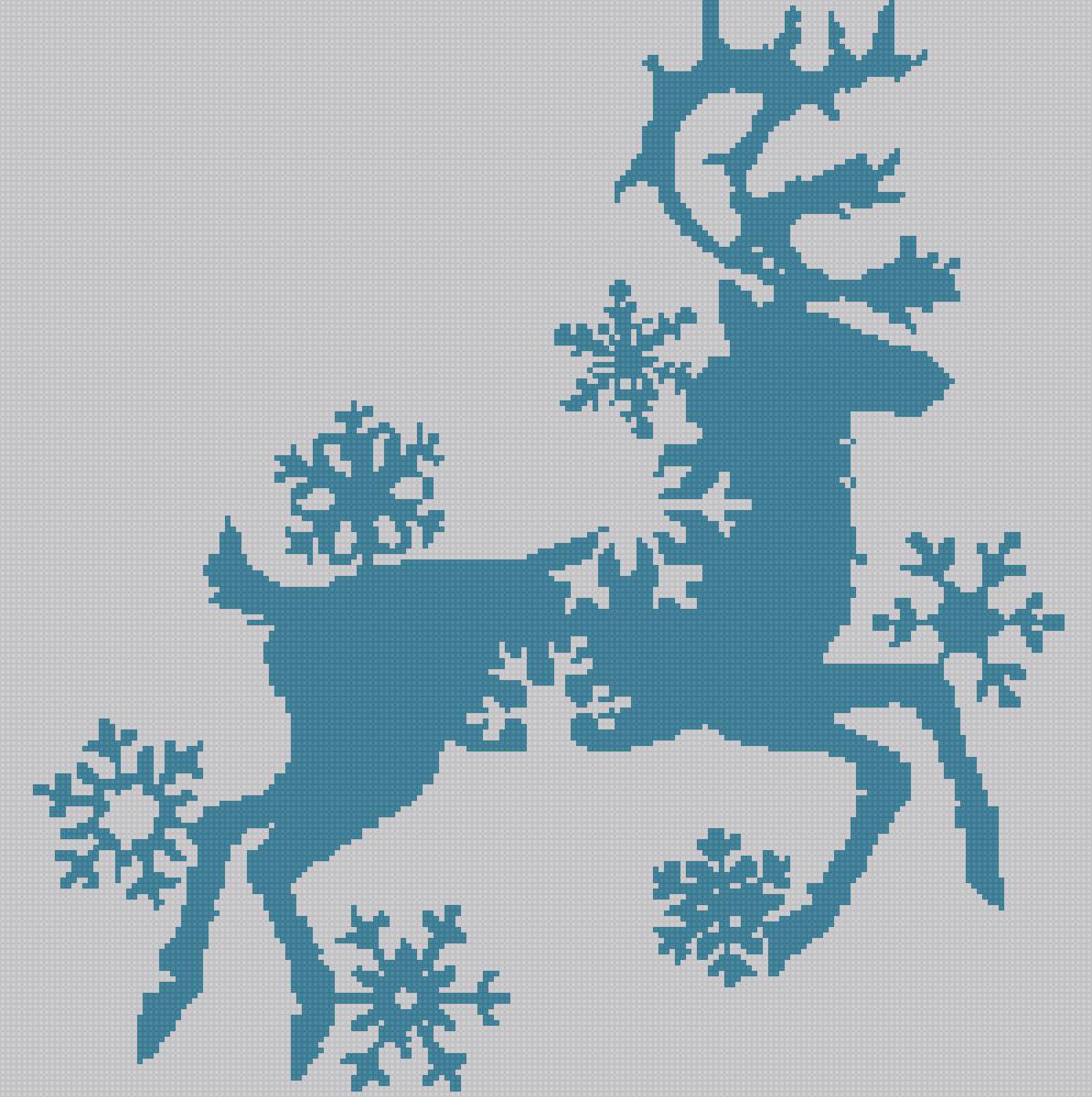 олени - олени, монохром - предпросмотр