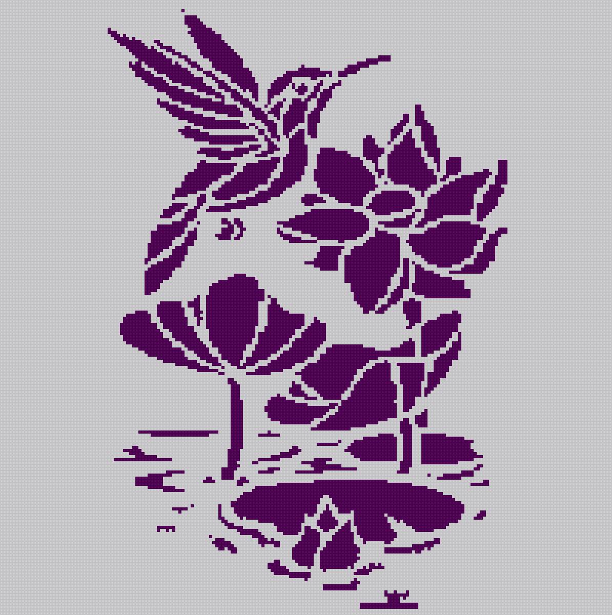 колибри - колибри, монохром - предпросмотр