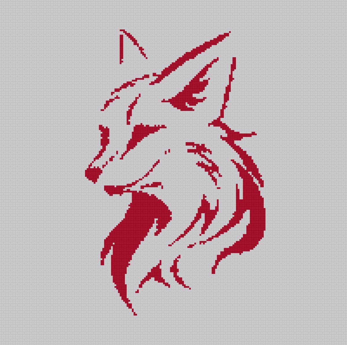 лис - монохром, лис - предпросмотр