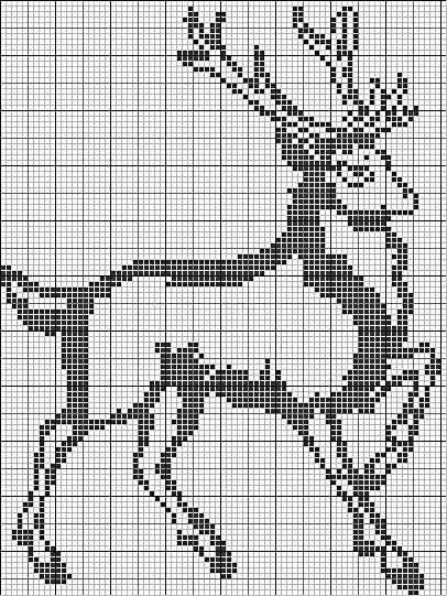 олени - монохром - оригинал