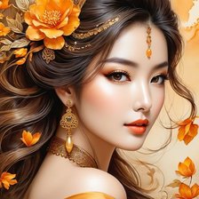 Схема вышивки «Янтарная принцесса»