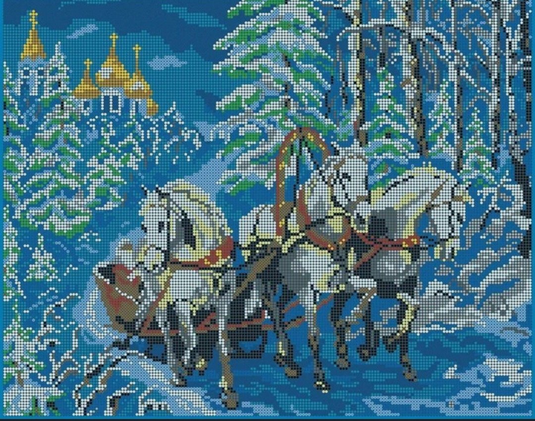 Тройка лошадей - тройка, лошади - оригинал