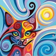 кошка14 - кот, кухня, кошка, живопись, картина, животные, котенок - оригинал