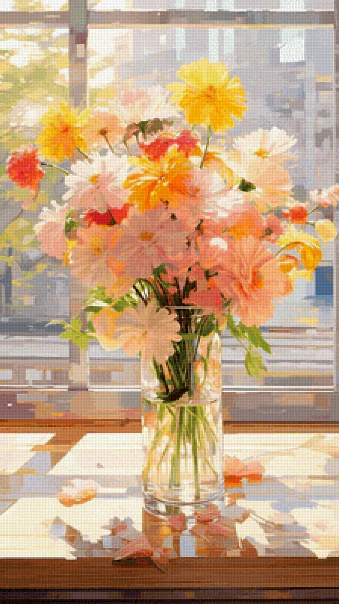 Солнечный букет - лето, солнце, солнечный день, цветы, букет - предпросмотр