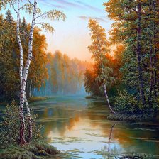 Схема вышивки «ЛЕС»