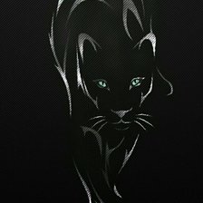 Схема вышивки «Багира, книга джунглей»