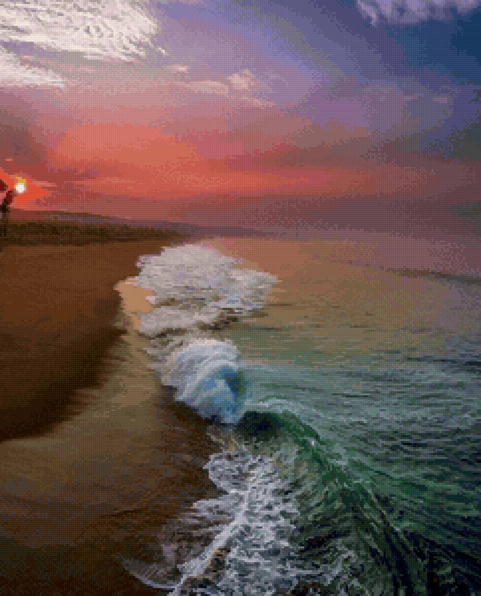 море на закате - предпросмотр