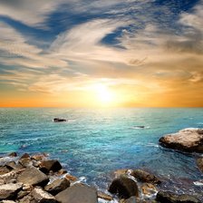 Схема вышивки «море»