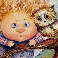 Схема вышивки «ДОМОВЁНОК С СОВОЙ»