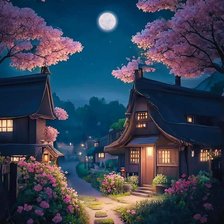 Схема вышивки «Tranh phong cảnh»