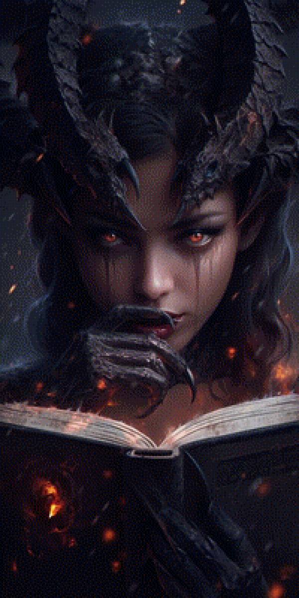 Демонесса - фэнтези, демон - предпросмотр